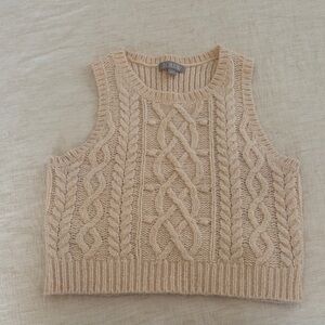 J.Crew alpaca/wool Cable Knit Sweater Vest